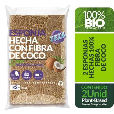 Esponjas naturales con fibra de coco biodegradables 